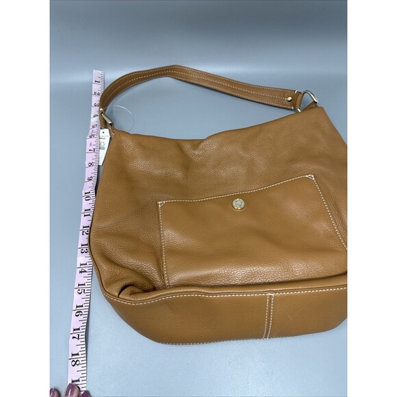Talbots leather hand bag COGNAC brown NWT - Picture 3 of 6